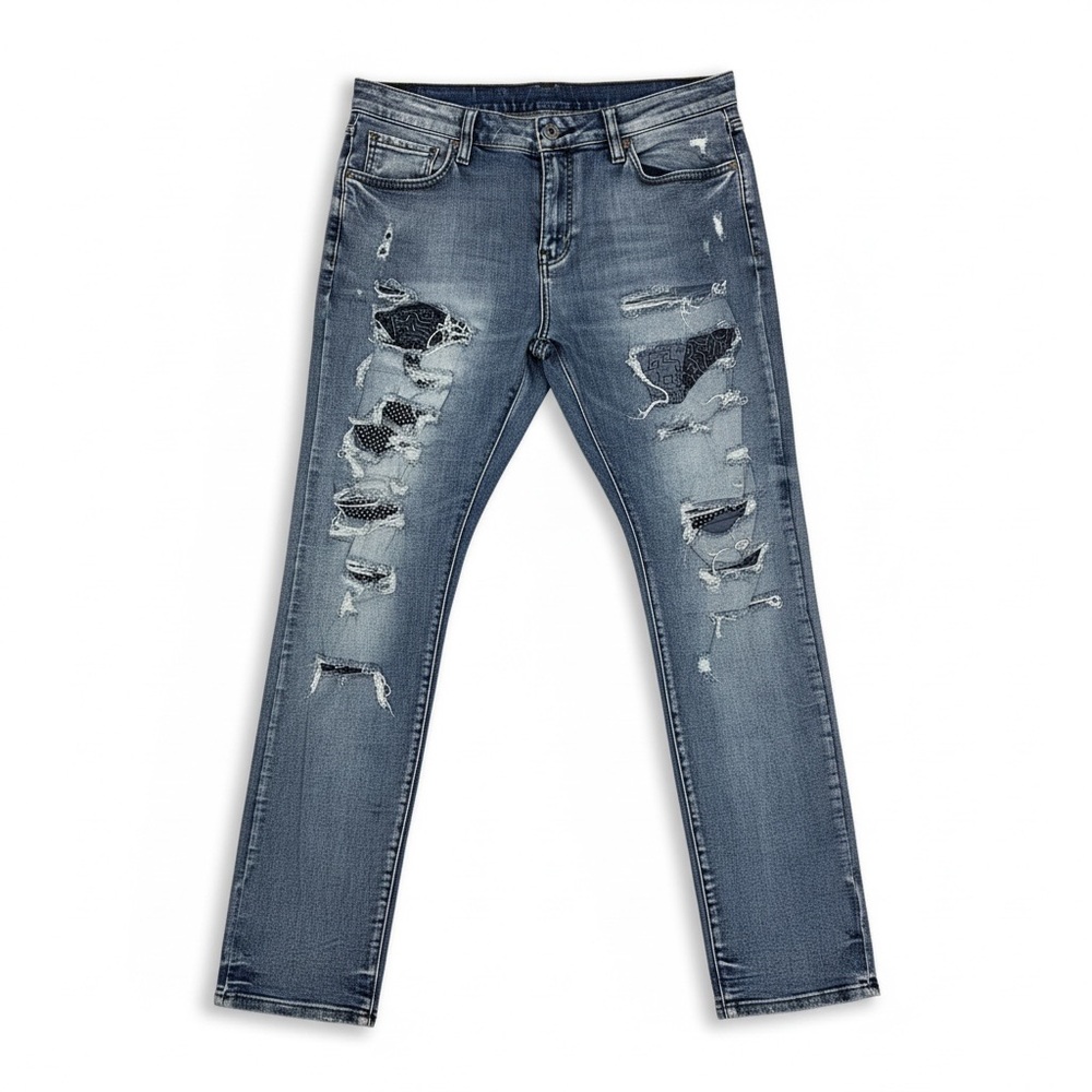 Rue21 Men's Distressed Blue Jeans